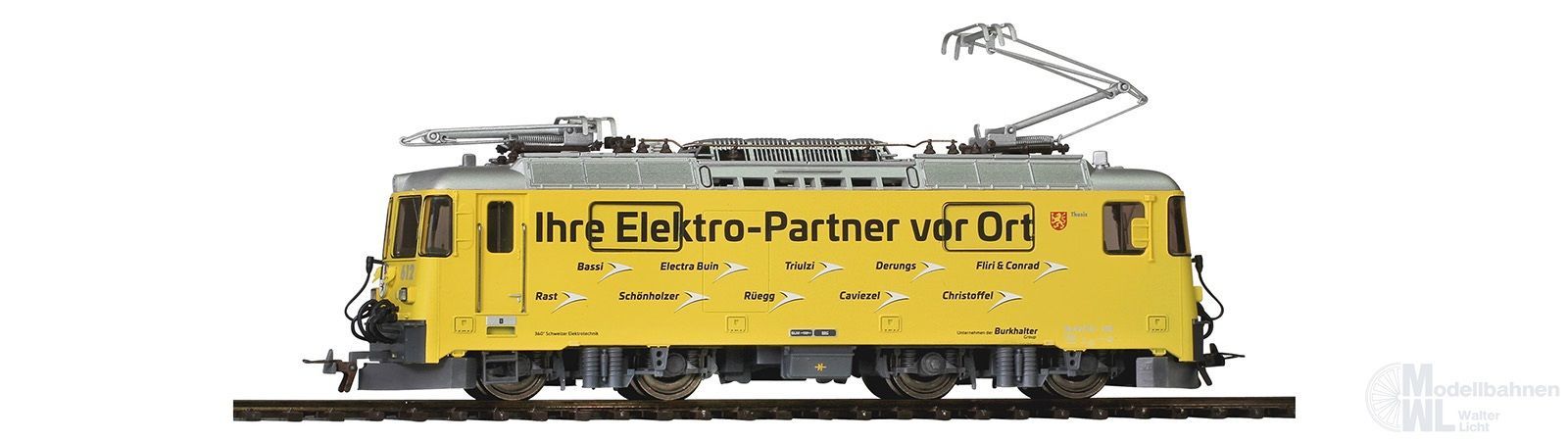 Bemo 1358182 - E-Lok Ge 4/4 II 612 RhB Ep.VI Werbelok Burkhalter Gruppe H0m Sound