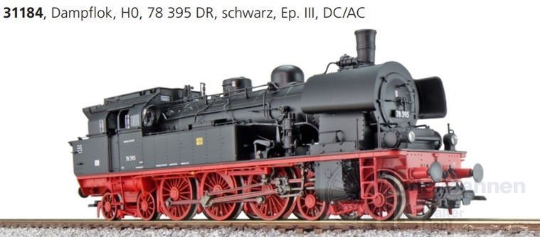 ESU 31184 - Dampflok BR 78 395 DR Ep.III H0/GL/WS