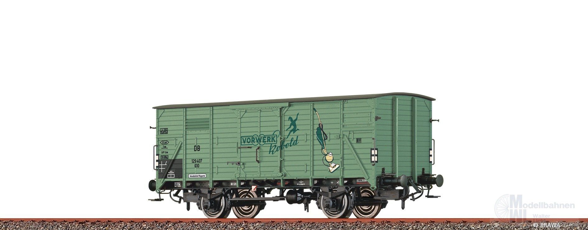 Brawa 50960 - Güterwagen ged. DB Ep.III Vorwerk G10 H0/GL
