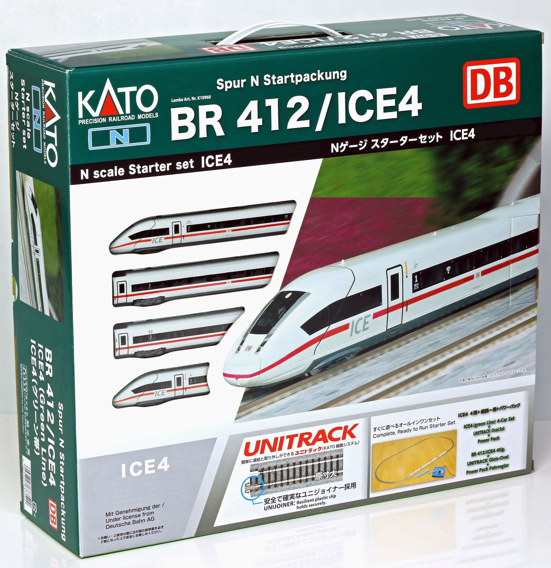 Kato 10-008A - Startset ICE4 DB AG Ep.VI 4-tlg. Gleis-Oval Trafo N 1:160