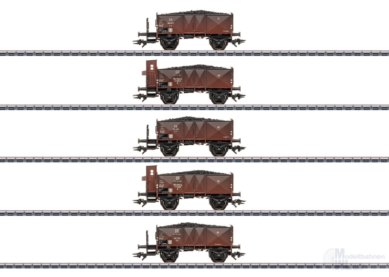 Märklin 46047 - Kohlewagen Set DB Ep.III 5.tlg. H0/WS