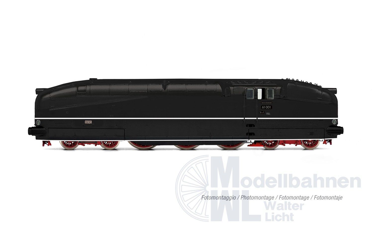 Rivarossi 2955 - Dampflok BR 61 001 DB Ep.III schwarz H0/GL Rivarossi 2955 - Dampflok BR 61 001 DB Ep.III schwarz H0/GL