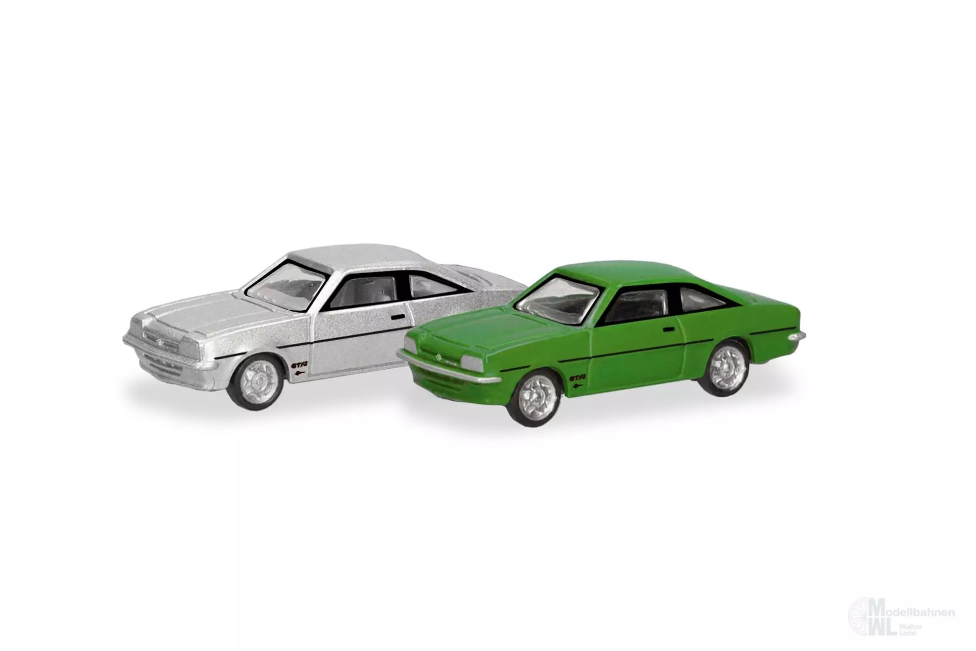 Herpa 066938 - 2er Set Opel Manta grün/silb N 1:160