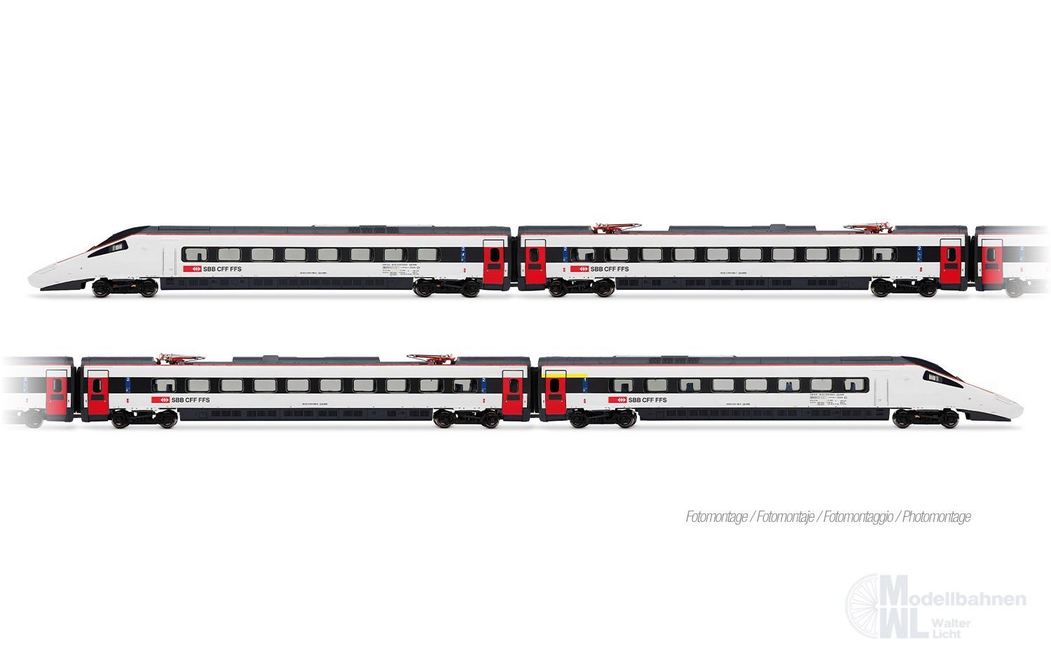 Arnold 2700S - Triebzug ETR 610 SBB Ep.VI 4.tlg. N 1:160 Sound