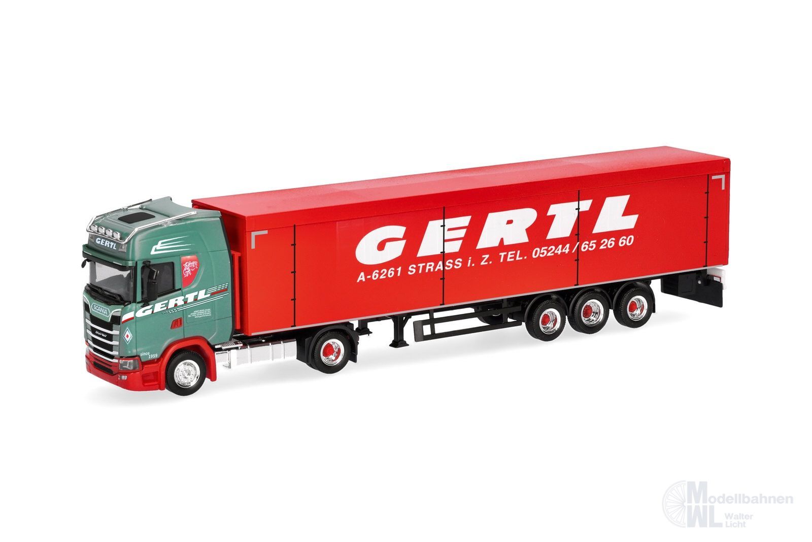 Herpa 322232 - Scania CS 20 HD Schubboden-Sattelzug Gertl H0 1:87