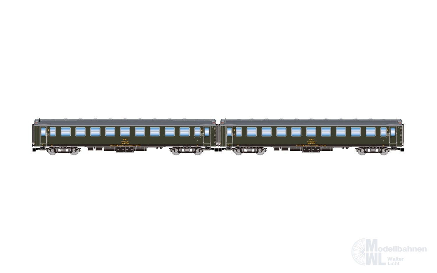 Arnold 4515 - Personenwagen Set RENFE Ep.IV 2.tlg. 5000-Wagen N 1:160