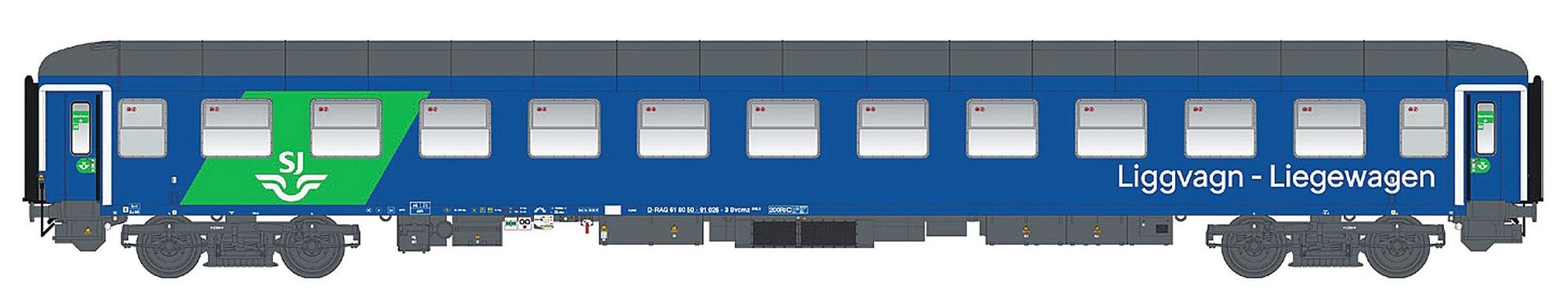 LS Models 48096 - Liegewagen RDC/SJ Ep.VI Bvcmz 248.5 EN 346 1.Betr.Nr. H0/GL