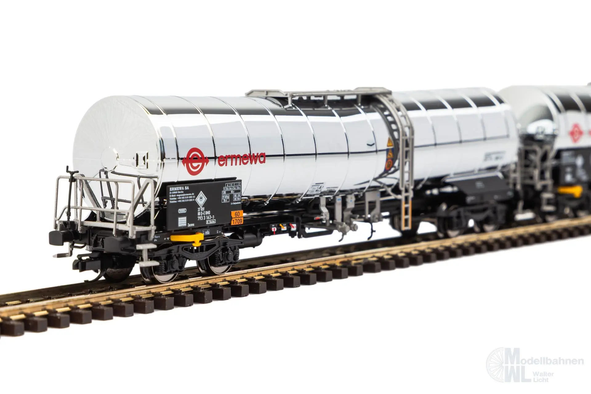 Piko 47683 - Chemiekesselwagen Set Ermewa Ep.VI 2.tlg. TT 1:120