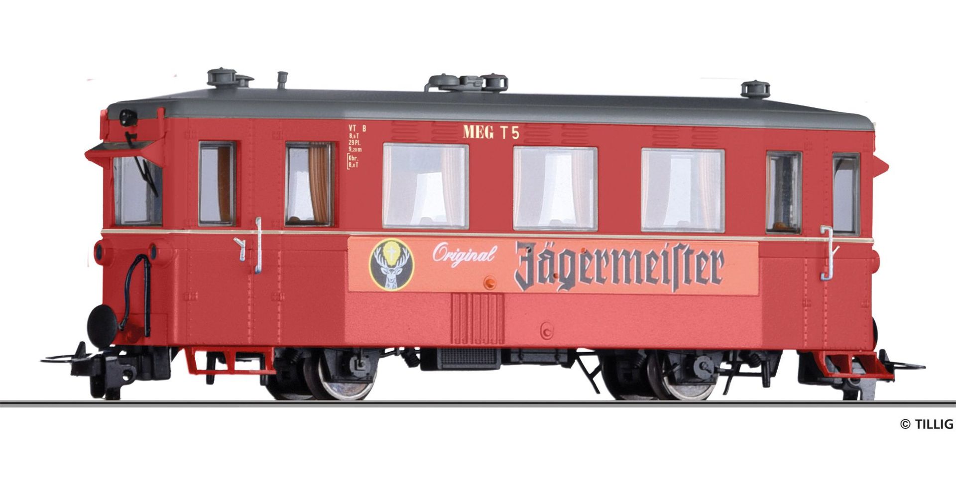 Tillig 02958 - Triebwagen T5 MEG Ep.III Jägermeister H0e