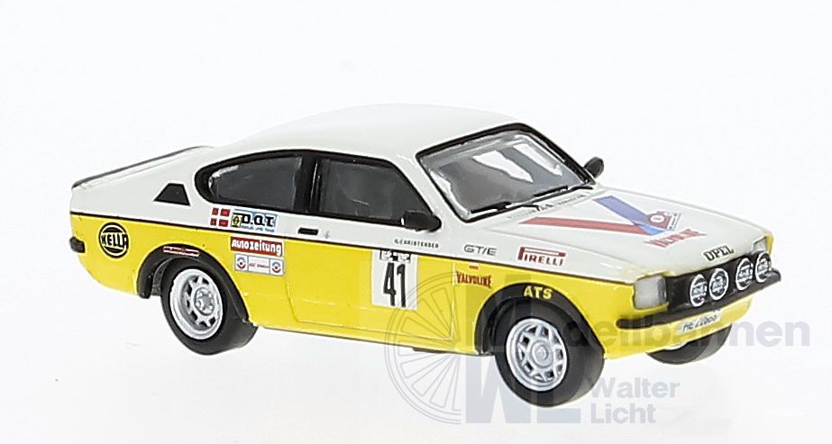 Brekina 20407 - Opel Kadett C GT/E 41 von Jorgen Hansen Hunsrück-Rallye ´79 H0 1:87 Brekina 20407 - Opel Kadett C GT/E 41 von Jorgen Hansen Hunsrück-Rallye ´79 H0 1:87