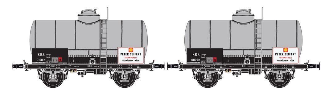 LS Models 90032 - Kesselwagen Set K.B.E. Ep.III exklusiv Lemke H0/GL