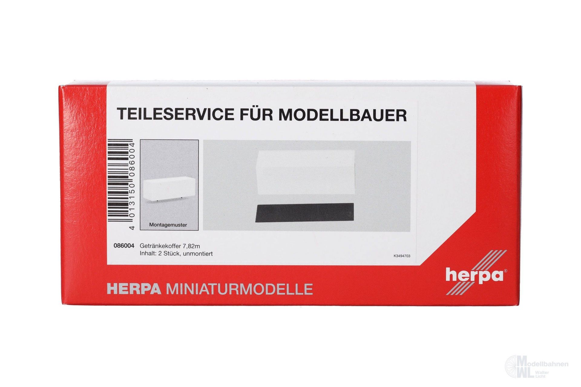 Herpa 086004 - TS Getränkekoffer 7,82m 2 Stück H0 1:87
