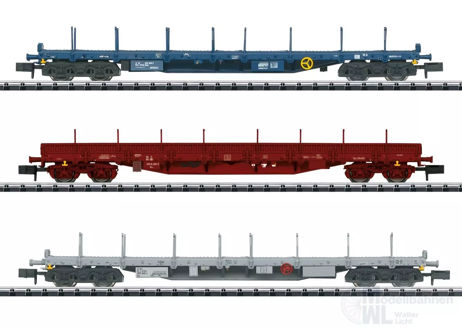 Trix 18723 - Flachwagen Set CFL/SNCB/B-Cargo Ep.VI 3.tlg. N 1:160