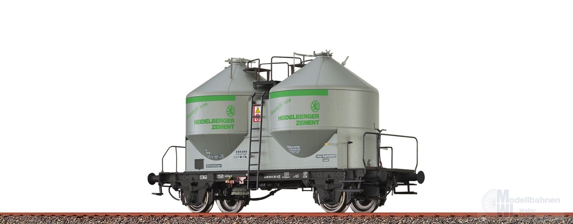 Brawa 50579 - Staubbehälterwagen DB Ep.V Ucs909 Heidelberger Zement H0/GL