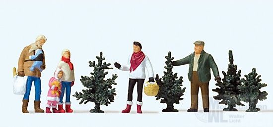 Preiser 10627 - Weihnachtsbaumverkauf H0 1:87