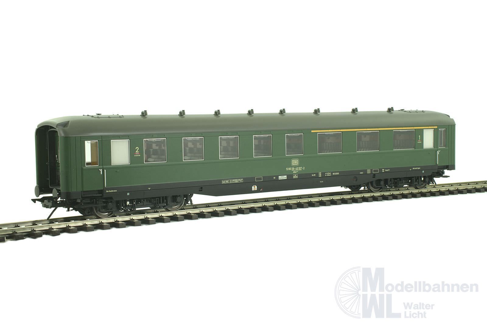 Lenz 41263-03 - Schürzenwagen DB Ep.IV 1/2.Kl. BC4ü-39 chromoxidgrün Spur 0