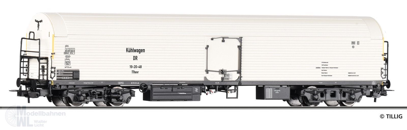 Tillig 77092 - Eiskühlwagen DR Ep.III TThevr H0/GL