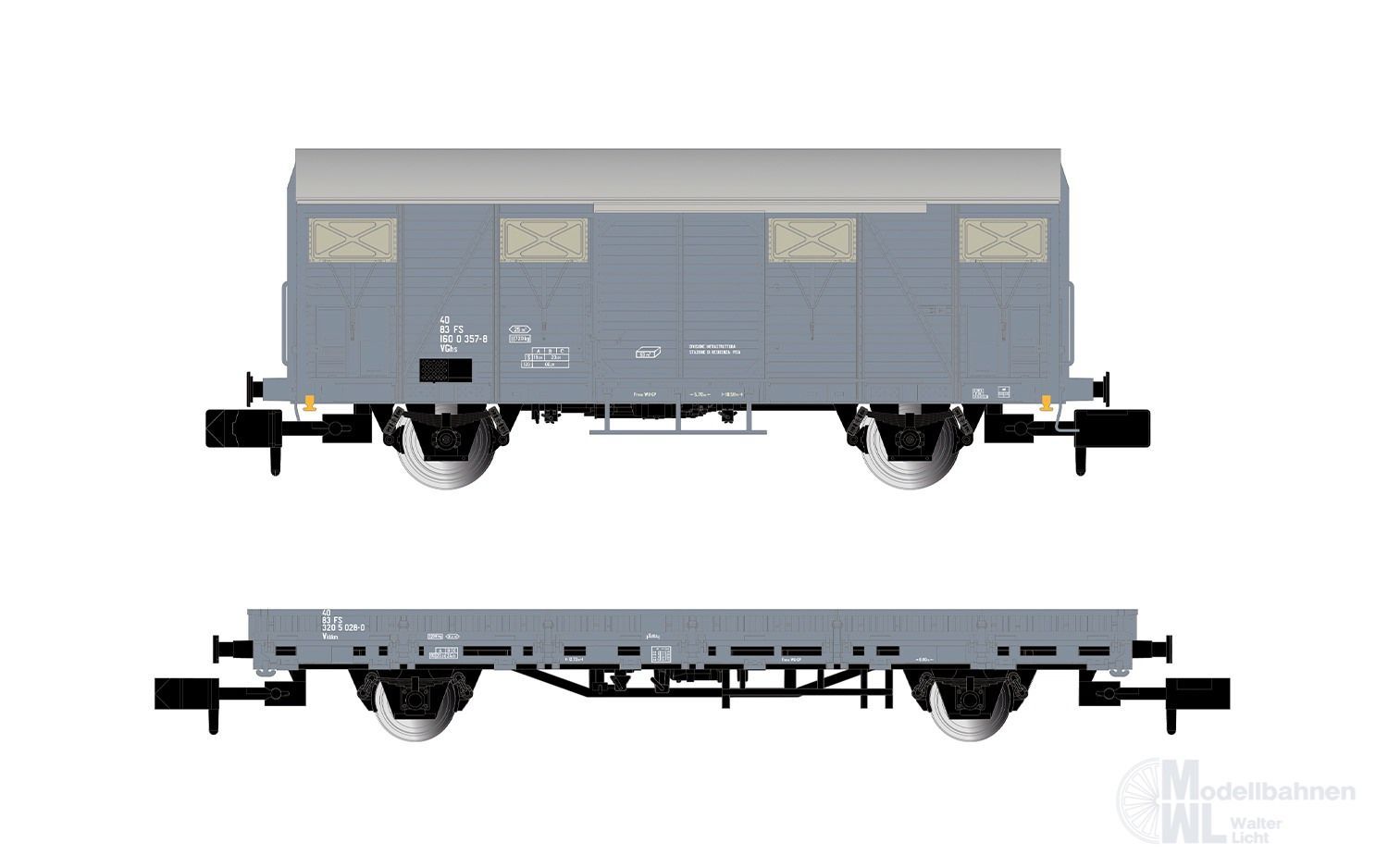 Arnold 6716 - Güterwagen Set FS Ep.V 2.tlg. Dienstwagen N 1:160