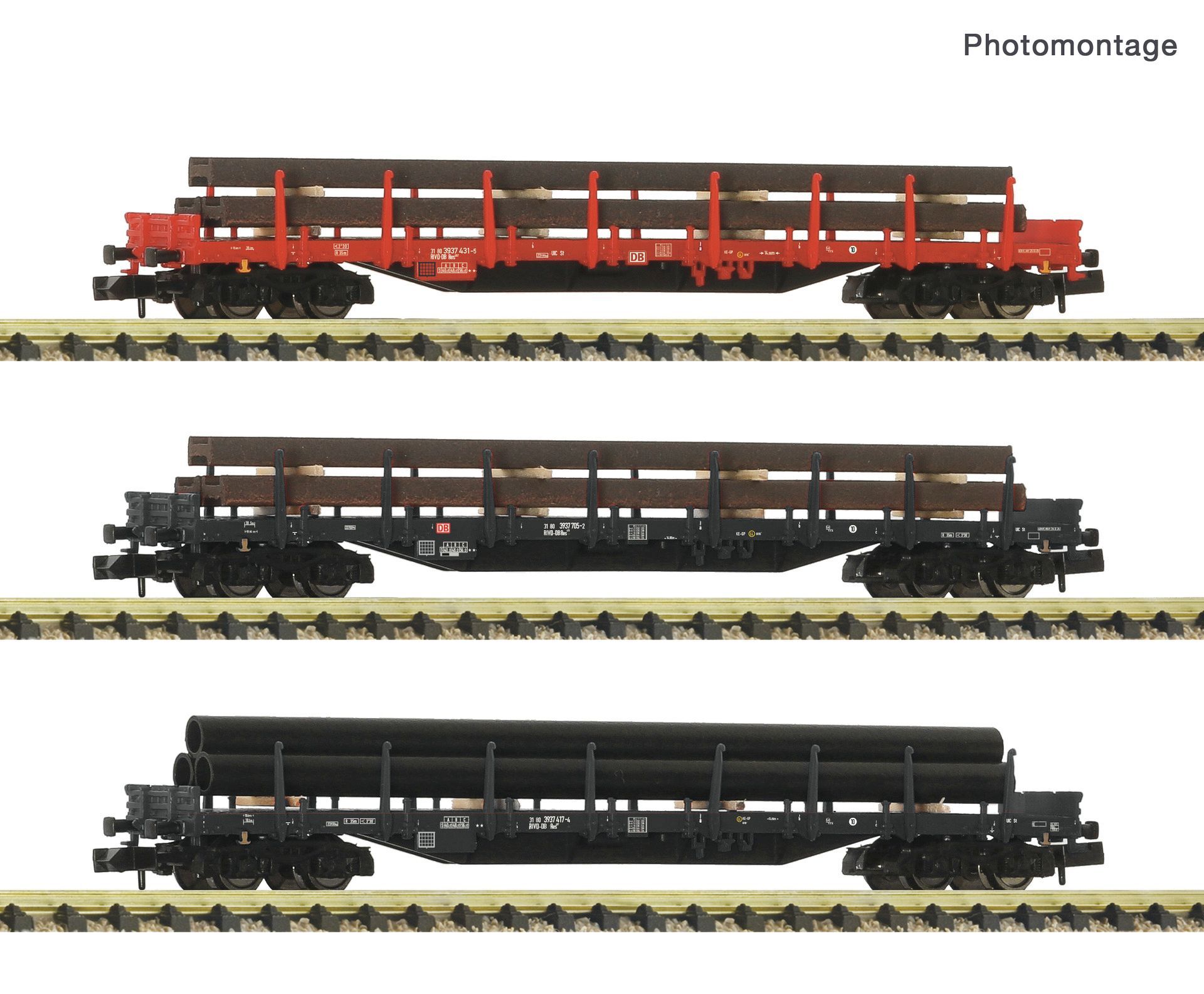 Fleischmann 6660207 - Stahlzug Set DB Ep.VI 3.tlg. Set 2 N 1:160