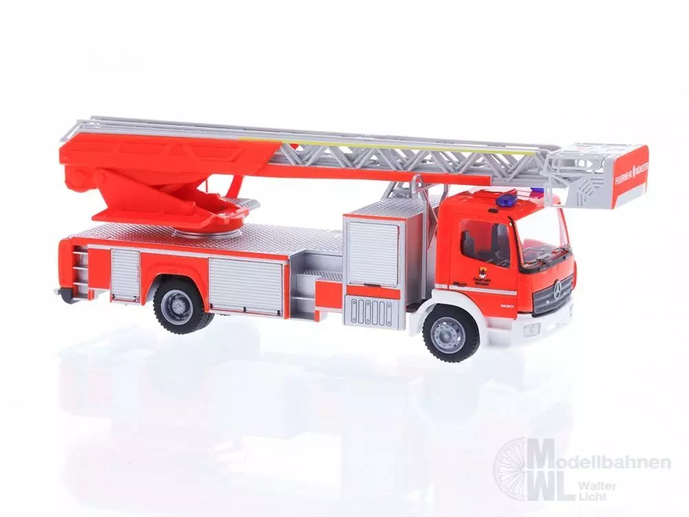 Rietze 71675 - Mercedes-Benz Atego Magirus DLK Feuerwehr Münster H0 1:87