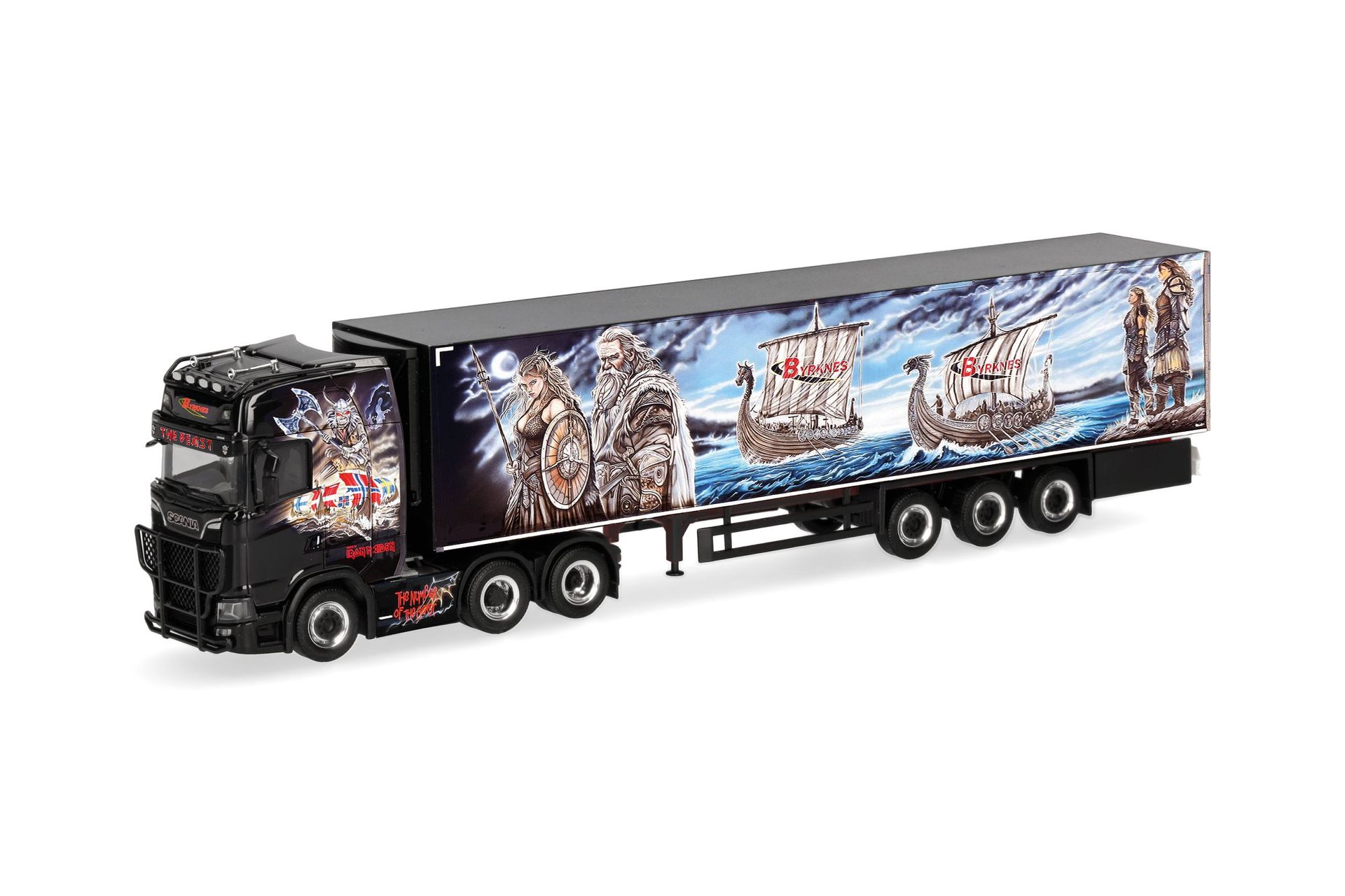 Herpa 321303 - Scania CS 20 Hochdach Kühlkoffer-Sattelzug Byrknes (N) H0 1:87