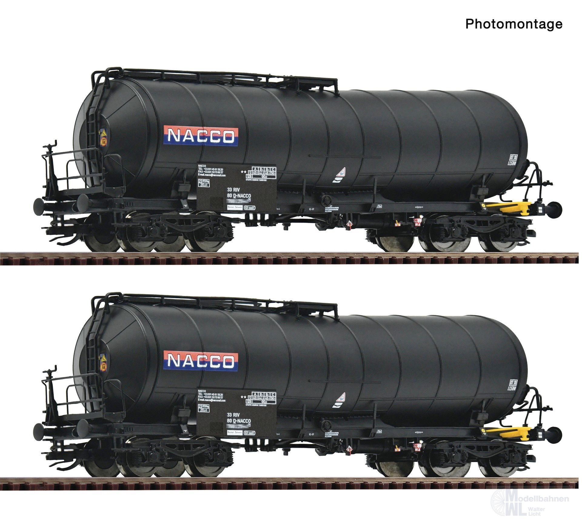 Roco 6680035 - Knickkesselwagen Set Nacco Ep.V/VI 2.tlg TT 1:120 Roco 6680035 - Knickkesselwagen Set Nacco Ep.V/VI 2.tlg TT 1:120