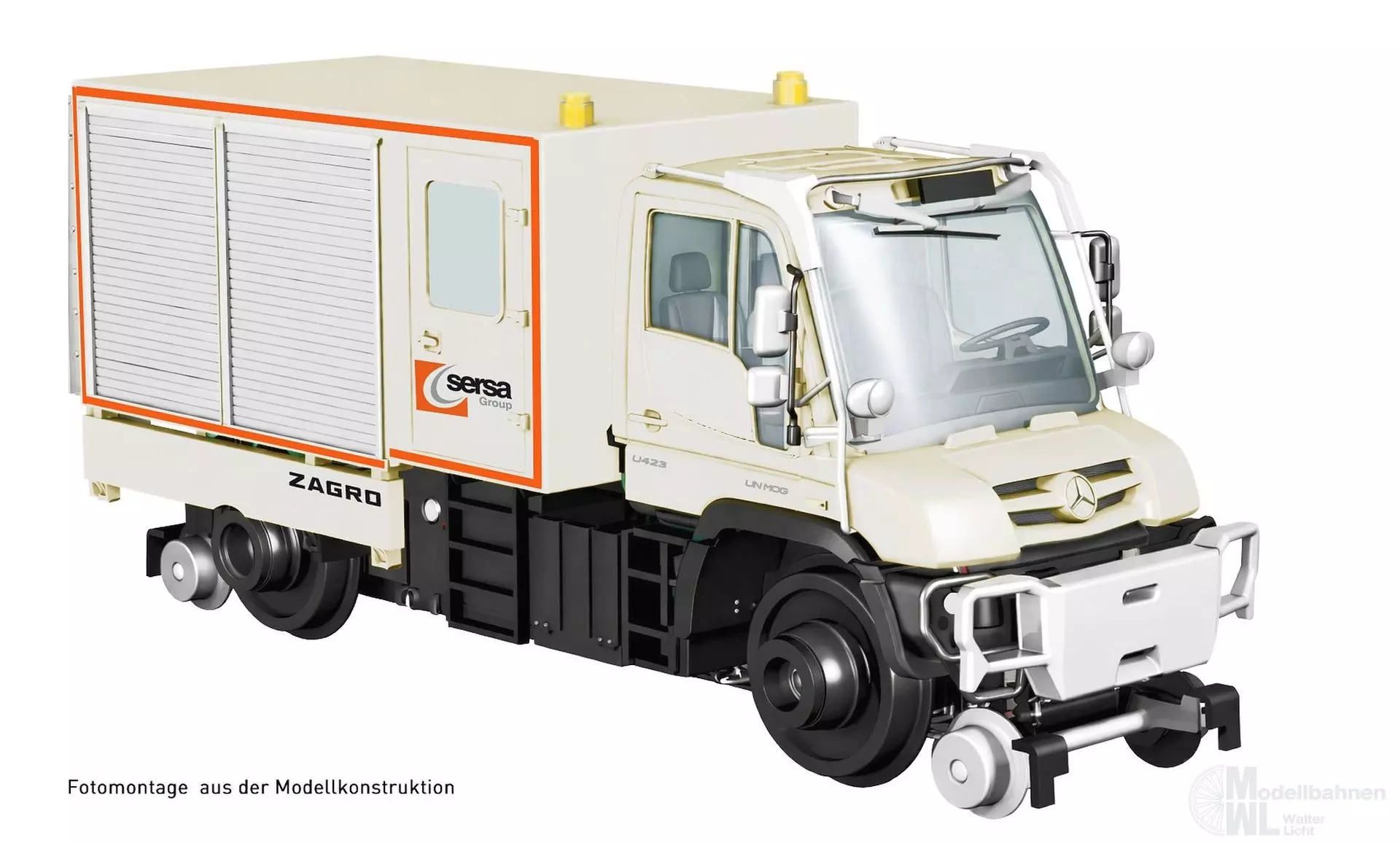Hobbytrain 43202S - Zweiwege Unimog U423 Sersa Ep.VI H0/GL Sound