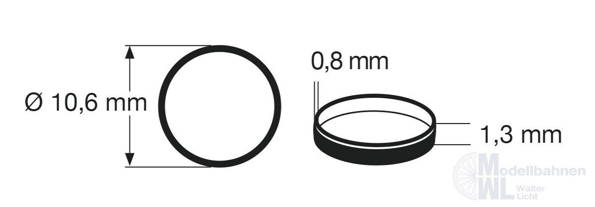 Fleischmann 648005 - Haftringsatz H0 10 Stück