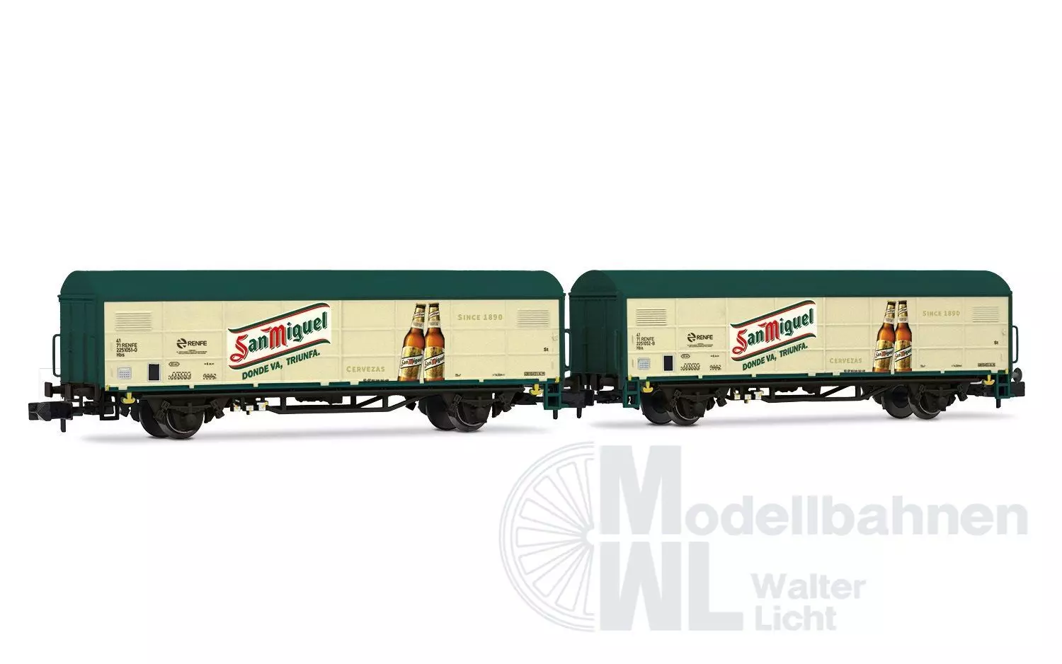 Arnold 6704 - Güterwagen Set RENFE Ep.V 2.tlg. San Miguel N 1:160