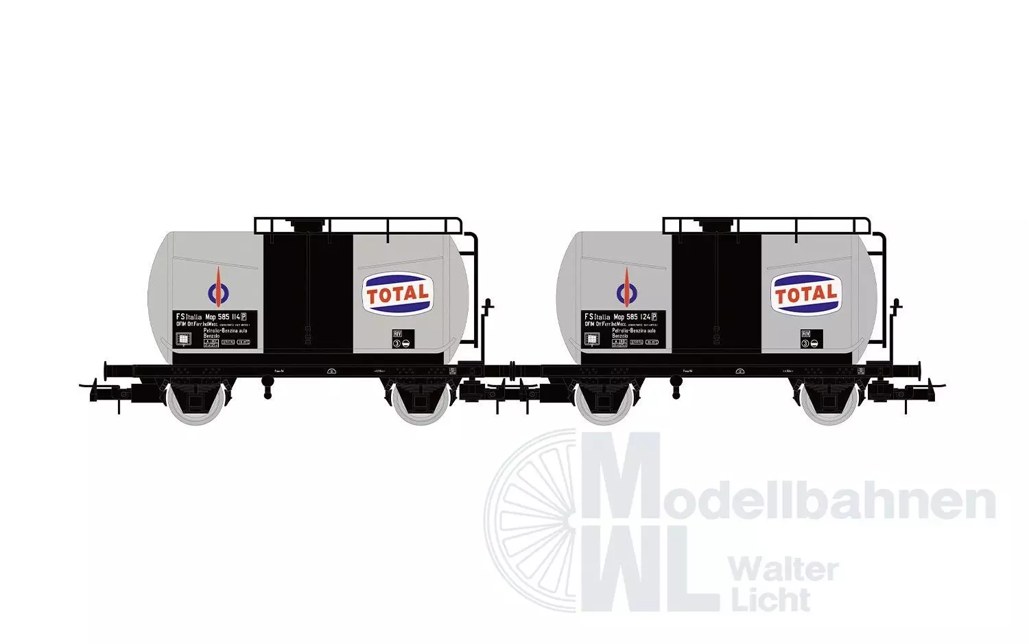 Rivarossi 6565 - Kesselwagen Set FS Ep.III 2.tlg Total H0/GL