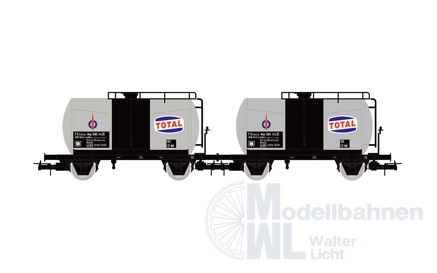 Rivarossi 6565 - Kesselwagen Set FS Ep.III 2.tlg Total H0/GL