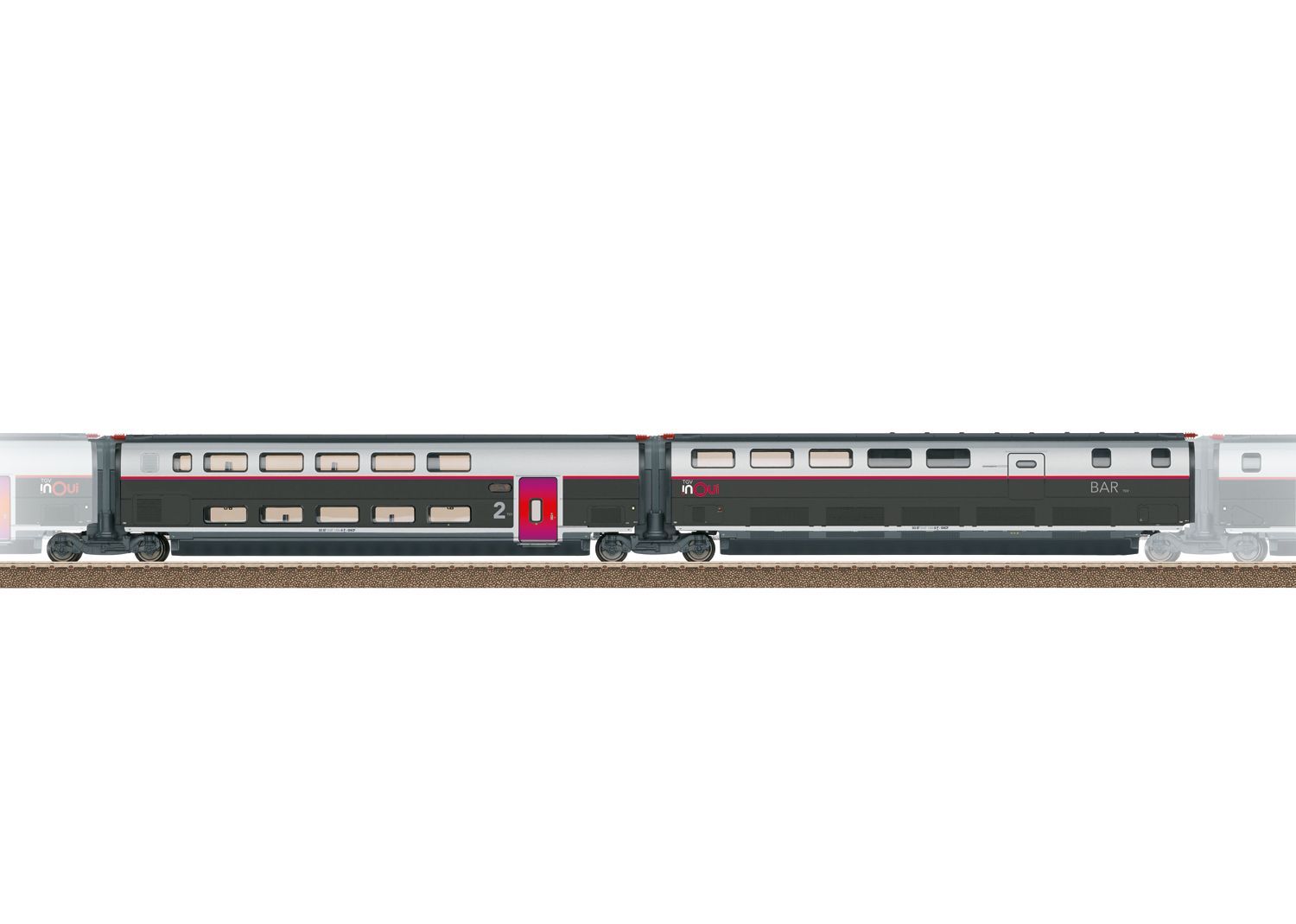Trix 23189 - Ergänzungswagen Set TGV Duplex inOui Set 3 H0/GL
