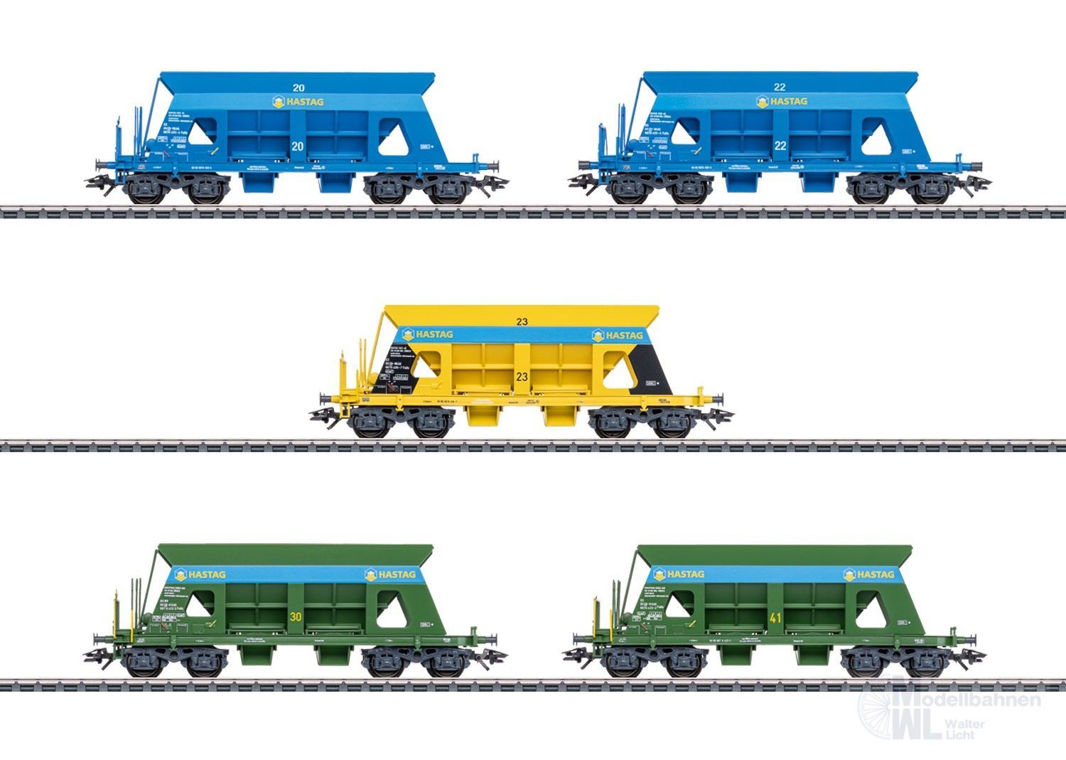 Märklin 46336 - Selbstentladewagen-Set SBB Ep.VI HASTAG 5.tlg. H0/WS Märklin 46336 - Selbstentladewagen-Set SBB Ep.VI HASTAG 5.tlg. H0/WS