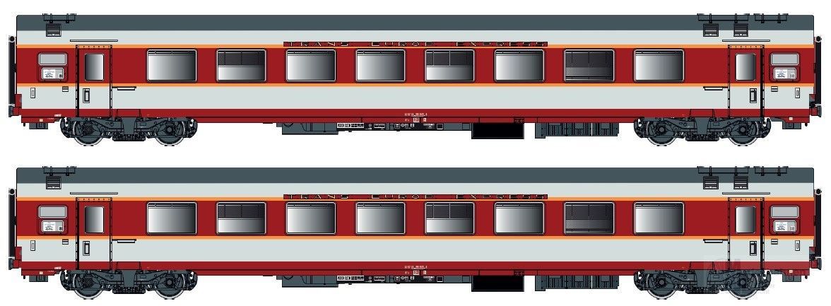 LS Models 40078DC - Personenwagen Set SNCF Ep.IV A8u Capitole 2.tlg. H0/GL