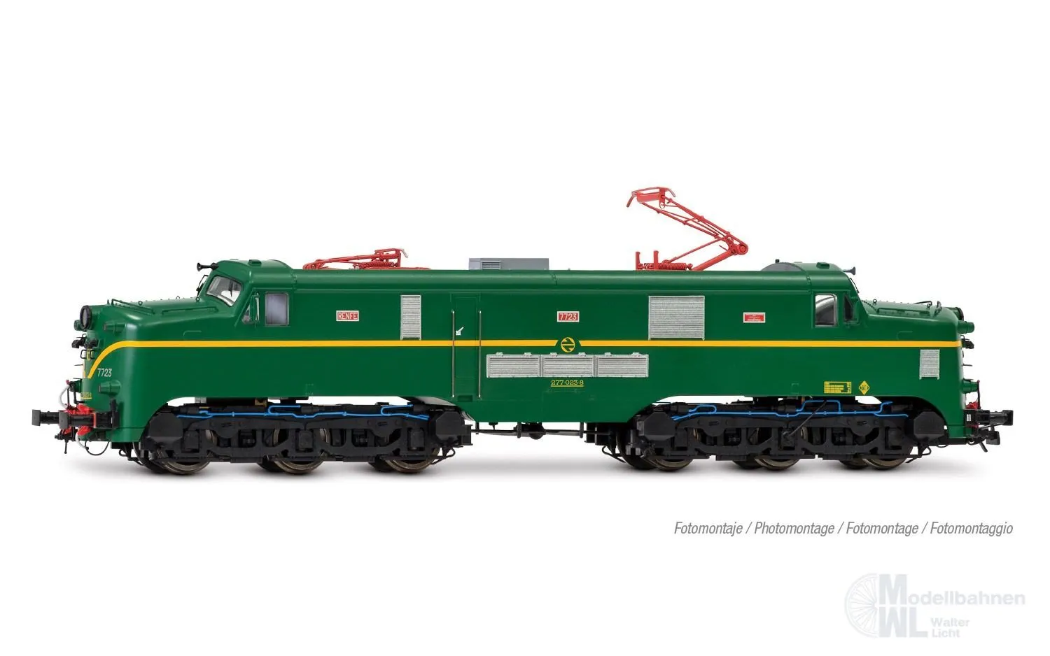 Electrotren 2038D - E-Lok Serie 277-023 RENFE Ep.IV grün/gelb H0/GL Digital