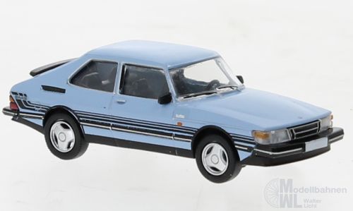 PCX-Models 870650 - Saab 900 Turbo 1986 hellblau / Dekor H0 1:87