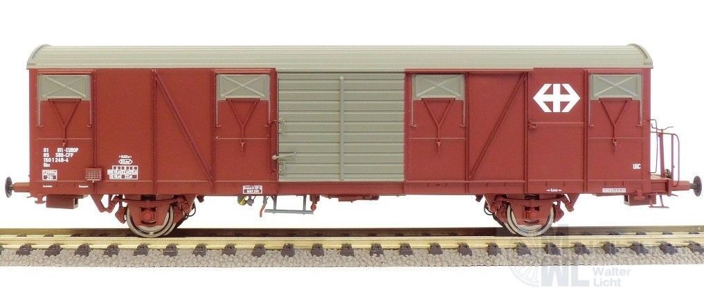 Exact Train 23300 - Güterwagen gedeckt SBB Ep.IV GbS H0/GL Exact Train 23300 - Güterwagen gedeckt SBB Ep.IV GbS H0/GL