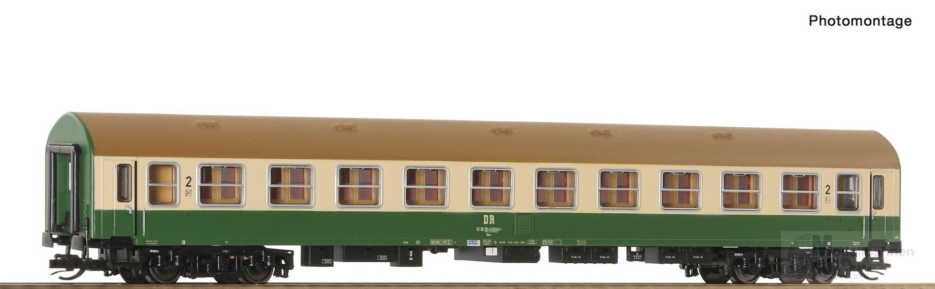 Roco 6280033 - Personenwagen DR Ep.IV 2.Kl. Y/B 70 2.Betr.Nr. TT 1:120