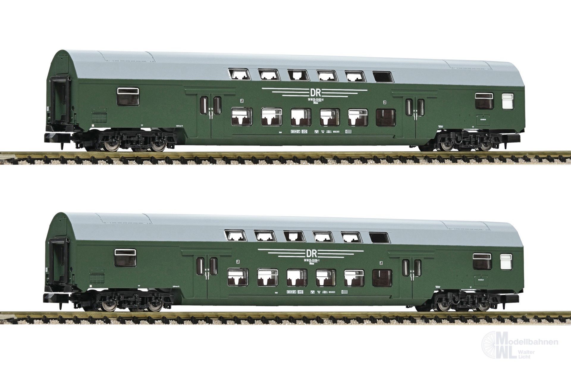 Fleischmann 6260042 - Doppelstockwagen Set DR Ep.IV 2.tlg. N 1:160