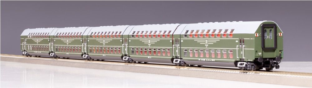 Kres 1959D - Doppelstockgliederzug DGB 12 DR Ep.IV 5.tlg. TT 1:120 Digital Kres 1959D - Doppelstockgliederzug DGB 12 DR Ep.IV 5.tlg. TT 1:120 Digital