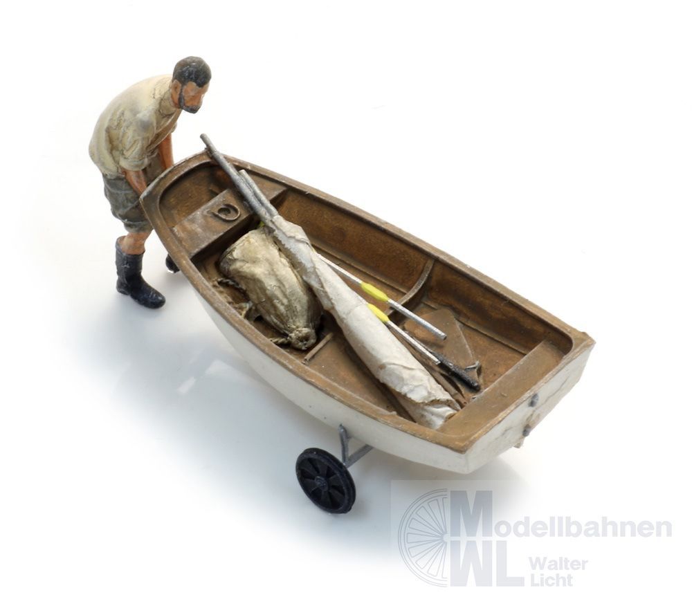 ARTITEC b.v. 387582 - Segelboot Optimist + Anhänger + Figur H0 1:87 ARTITEC b.v. 387582 - Segelboot Optimist + Anhänger + Figur H0 1:87