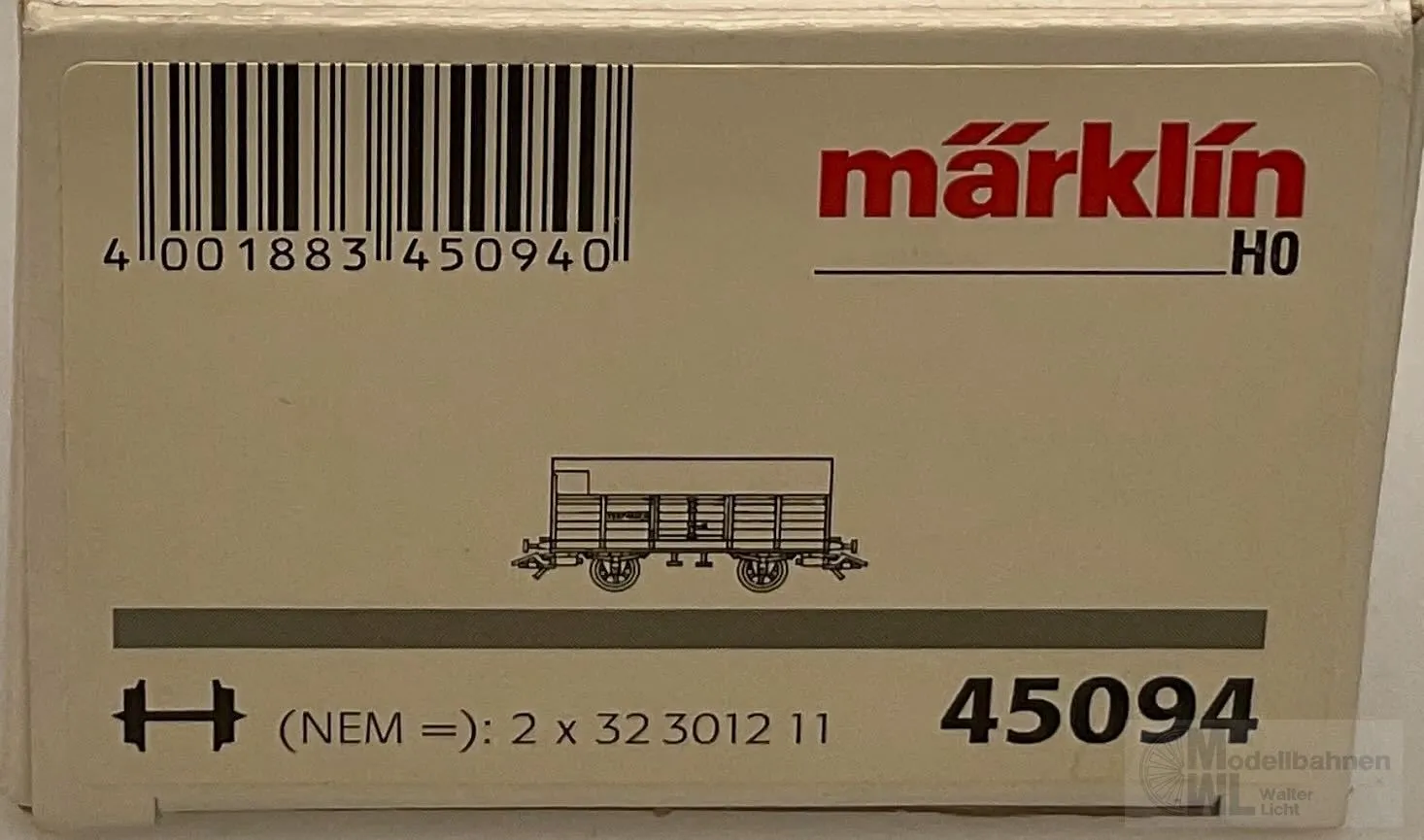 Märklin 45094 - MÄRKLIN - Torf-Munitionswagen K.Bay.Sts.B. Ep.I H0/WS