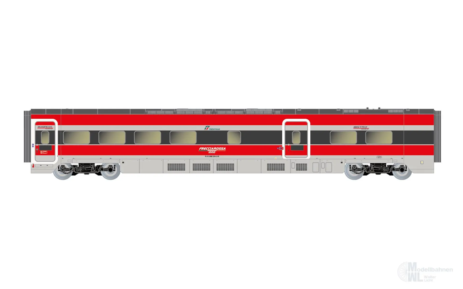 Arnold 3512 - Ergänzungswagen Set ETR 1000 FS Ep.VI 4.tlg. N 1:160