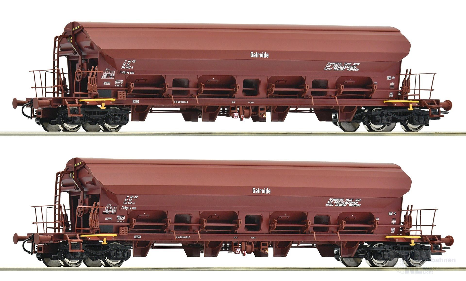 Roco 6600125 - Schwenkdachwagen Set DR Ep.IV 2.tlg. H0/GL Roco 6600125 - Schwenkdachwagen Set DR Ep.IV 2.tlg. H0/GL