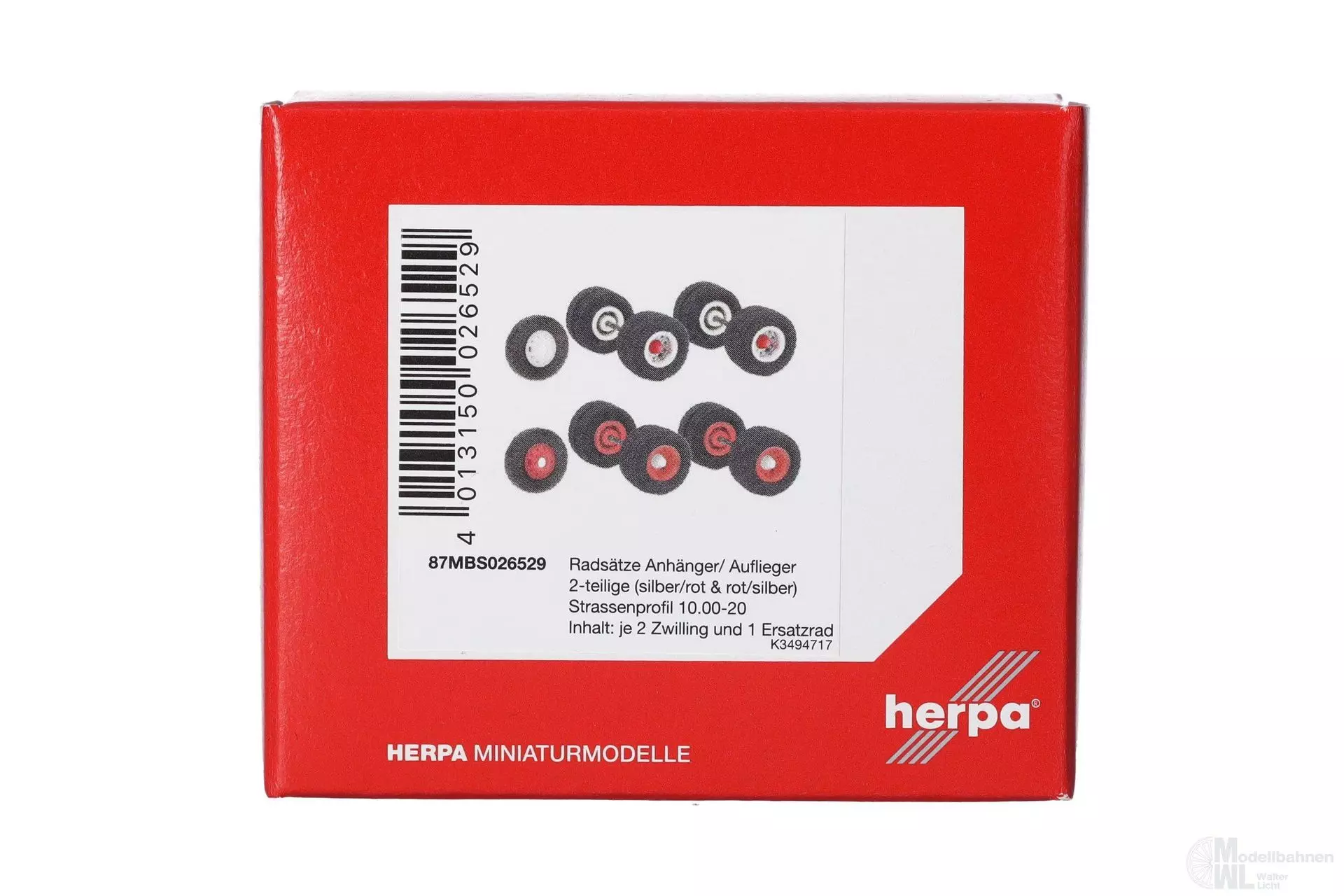 Herpa 87MBS026529 - Radsätze Anhänger/Aufieger 2-tlg. Felgen H0 1:87