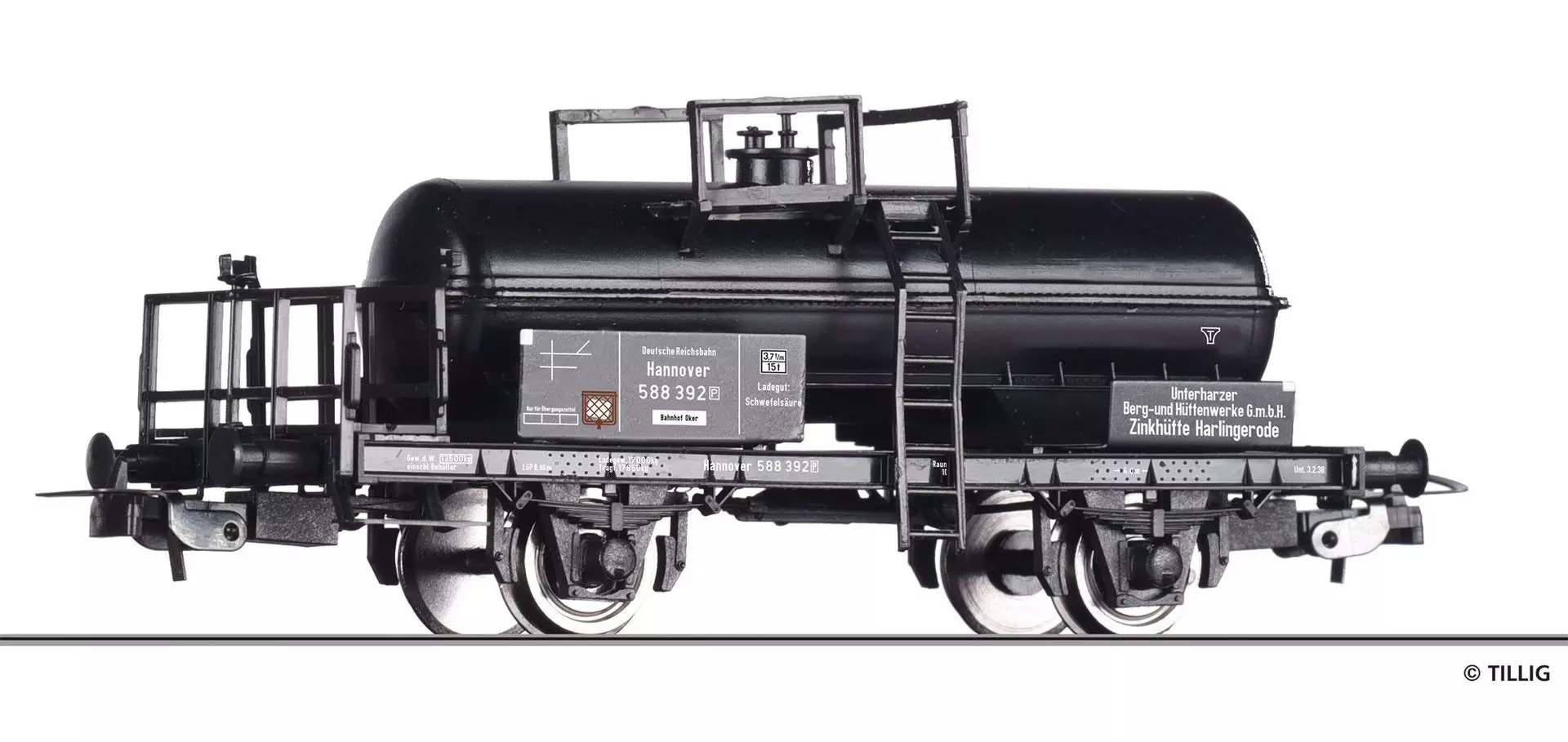 Tillig 77019 - Säurekesselwagen DRG Ep.II Unterharzer Berg und Hüttenwerke H0/GL