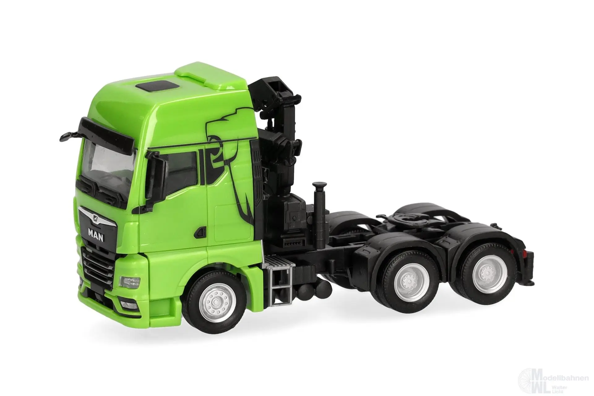 Herpa 313100-004 - MAN TGX GX 6x4 ZM mit Ladekran grün H0 1:87