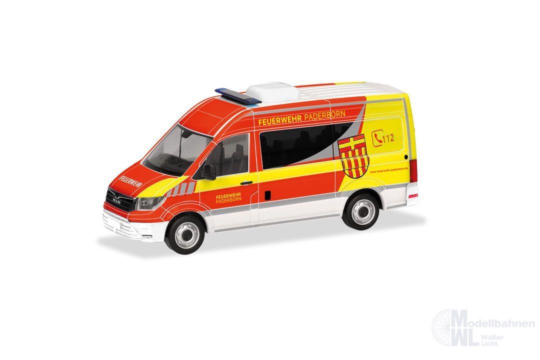 Herpa 098816 - MAN TGE Halbbus HD FW Paderb. H0 1:87
