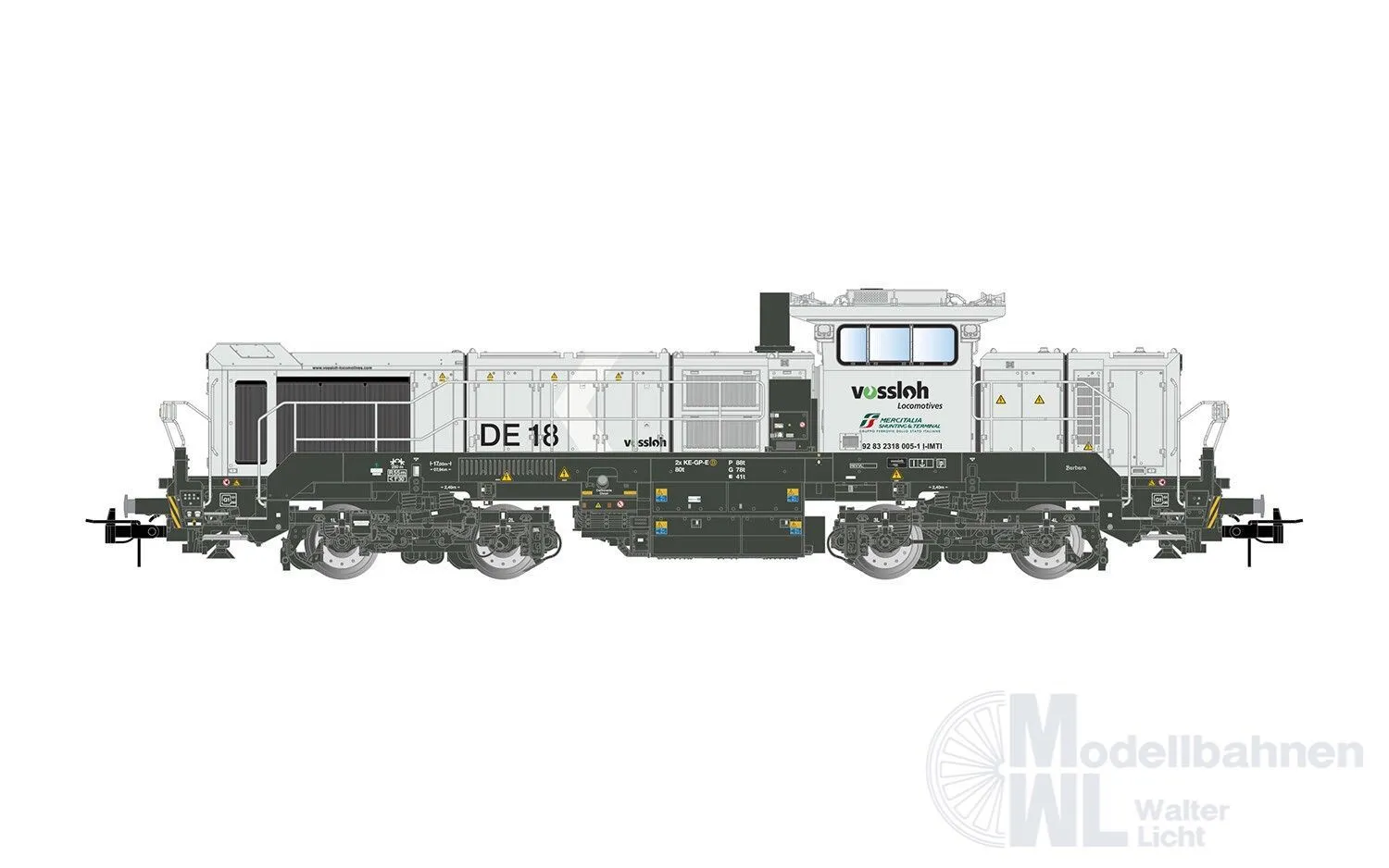 Rivarossi 2969 - Diesellok DE 18 Vossloh FS Ep.VI hellgrau H0/GL