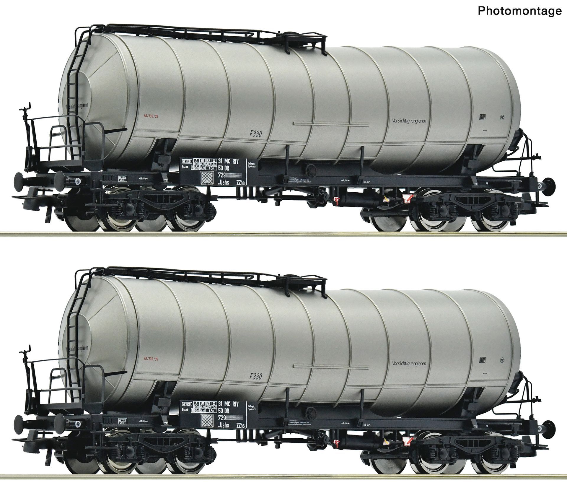 Roco 6600433 - 2er Set Knickkesselwagen DR
